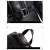 Backpack Men's Shoulder Tote Casual England College Wind Soft PU Material Multi-function Large Capacity Computer