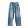 Washed Jeans For Men Blue Pants Washed Straight Denim Jeans Loose Fit Striped Baggy Wide Leg Flared Jeans Men Streetwear Winter01 297