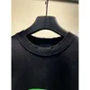 led balenciagia track abiti firmati triple s balanciaga Tshirt extremeVersione alta Paris Edizione limitata Maschera aliena Stampa lavata con colletto indossato con foro per l'acqua