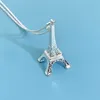 Designer Tiffay och CO 925 Sterling Silver Eiffel Tower Pendant Fashionable Personalized Necklace Womens Ornament