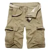 Mens Military Cargo Shorts Summer army green Cotton Shorts men Loose Multi-Pocket Shorts Homme Casual Bermuda Trousers 40 240312