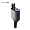 Car Charger Support 100W Super Fast Charge Flash Charge Flexible Wire Four-in-One Cigarette Lighter Car Charger