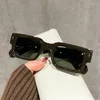 Sunglasses Fashion Retro Thick Leg Square Frame Men Women Brand Small Rice Nail Sun Glasses Black Yellow