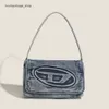 Cheap Wholesale Limited Clearance 50% Discount Handbag Early Autumn New Light Luxury Washed Denim Soft and Lazy Underarm Single Shoulder Womens Bag