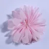 Hårtillbehör 60st 6,5 cm Artificial Fabric Chiffon Flower for Dress Kids DIY Pannbandstillbehör Floral Flatback