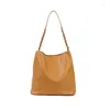Shoulder Bags A4 Vintage Black Brown Soft Full Grain Vegetable Tanned Genuine Leather Women Handbag Messenger Bag Female Purse M12853