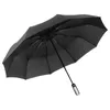 Umbrellas Automatic Open & Close Folding Umbrella Wind Resistant Compact 10 Ribs Small Portable for Rain