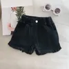 Sommer Baby Kleinkind Shorts Mädchen Casual Weiß Schwarz Jeans Mädchen Strand Hosen Kinder Kleidung Kinder Kurze Hosen 240305