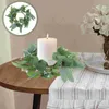 Decorative Flowers 2 Pcs Simulated Garland Ring Eucalyptus Wreath Small Silk Cloth Table Centerpieces For Wedding Tabletop Decoration Rings