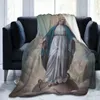 Mantas Virgen María Manta Nuestra Señora de Guadalupe Franela Regalos cálidos para mamá Acogedor Fuzzy Throw Sofá Sofá Ropa de cama Sala de estar