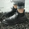 Chaussures de sécurité en cuir de mode hommes travail embouts en acier bottes de travail indestructibles pour hommes chaussures de protection chaussures anti-crevaison 240309