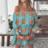 Robes décontractées Mini robe en vrac Robe Para Mujer Boho pour femmes 2024 Été Sexy Encolure Flare Manches Floral Femme
