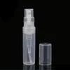100 st/parti 2 ml liten plastsprutflaska fin dim spray parfymprov injektionsflaskor klar pump atomizer 240229