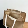Vintage Women Shopping Bags Linen Tote Shopper Purses Large Summer Beach Handbags Portable Eco High Capacity Top Handle 240308