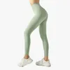 LU Pant Align Justera Lu Lemon med ALOS Yoga High Hip Lift Women Lycra Skinvänlig Running Fiess Pants Inner midja Pocket Sports Leggings