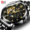 Swiss Weisikai/Weskey Men's Tourbillon hela automatisk mekanisk klocka