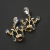 Mode Barock Crystal Mini Chandeliers Tassel örhängen Charm Rhinestone Dangle överdrivet uttalande Bridal Party Jewelry 240312