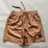 Stone Shorts Compass Embroidery Designer Mens Metal Nylon Shorts Fashion Hight Street Sports Shorts Quick Drying SwimWear Man Beach Pants