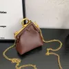 Fabrik Special Clearance Hot Designer New Women's Handbag Liten och high-end för kvinnor i trendig metallklämma mini kedja hörlurar hals hängande noll plånbok