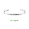 Stainless Steel Engraved Inspirational Opening Just Dance Lucky Mantra Bracelet Bracelet