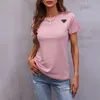 Camicia da donna camicie designer camicia della stessa camicia di cotone puro all'aperto stampato a maniche corte a maniche corta camicia sportiva di lusso casual