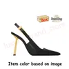 2024 Designer Sandalen Hoge Hakken Saint Laurents Luxe Parijs Jurk Klassiekers Dames 10cm Platform Hak Slingback Gouden Kantoor Bruiloft Bodems Met Doos Maat 35-41