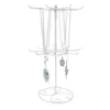 Rotating Iron 2Tier Revolving Stand Rack Jewelry Display Hanger Counter Top 240309