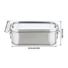 Dinnerware 2 Grids Stainless Steel Lunch Box Container Children Bento Top Grade Snack Storage Compartment Kitchenware