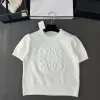 Chemise tricotée à manches courtes pour femme, vente en gros d'usine, nouvelle collection d'été, broderie incrustée, mode luxe, compilation