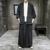Ubranie etniczne Lato luźne dopasowanie spodni Kimono Dwuczęściowy zestaw tradycyjny japoński kardigan plus 5xl samurajowy samurajski