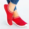 Casual Schuhe Rimocy Atmungsaktive Mesh Frauen Turnschuhe 2024 Herbst Bequeme Laufschuhe Frau Weiche Sohle Gestrickte Socke Plus Größe 35-43