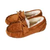 Stivali Eoeodoit DOWKNOT DECIT IL MOCCASINS SCARPE MOCCASINS PLUSH APPATTI A PASCHI DONNE PIÙ TAGLIE CHEEL FATTO INVERNO INVERNA