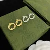 Lyxörhängen för kvinnor Guldstoppörhängen Designer för kvinnor Hoopörhängen Stud Letterörhängen Smycken med Box Set Valentine Day Gift Engagement FA5