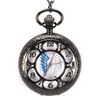 Antique Classic Black Attack on Titan Pocket Watch Vintage kwarc analogowy zegarki wojskowe z łańcuchem naszyjnikiem ELOJ de Bolsil311x