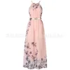 Sommerkleid für Damen, Bohemian-Stil, bedruckt, Chiffon, lang