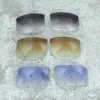 Lentes quadradas grandes para óculos de sol de madeira carter 012, para óculos de chifre de búfalo 012, lente somente óculos de sol, lentes coloridas 1 furo