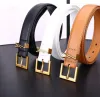 حزام مصمم حزام أحزمة هادئة للنساء حزام حزام أصلي جلود 2.5 درجة مئوية عرض عالي الجودة أنماط متعددة مع مربع لا مربع اختياري