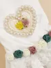 Dog Apparel Beading Wedding White Dress Flower Rose Satin Drill Love Clothing For Dogs Clothes Puppy Cat Pet