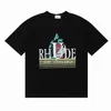 23SS Rhude Mens T-shirt Hoogwaardige Tess Designer Casual Fashion korte mouw Europe America Men Women Round Neck T-shirts US Size S-XXL