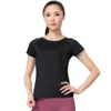 New Summer Yoga Short Sleeve Running Sports Top Clothing Leisure Quick Drying T-shirt for Women Juf0