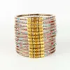 12 Layer Colored Rhinestone with Transparent Multi-layer Ring Connected to Soft Silicone Women's Bracelet JELLY BANGLE