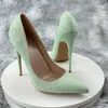 Dress Shoes 12cm Satin Women Pumps 2024 Purple High Heels Fashion Stiletto Luxury Noble Party