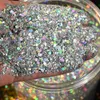 50G Holograficzny mieszany sześciokąt Chunky Irediscent paznokcie Glitter Flakes Laser Blossowe cekiny Dekoracja 240313