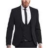 Trajes de hombre para hombre Slim Fit 3 piezas chal solapa doble botonadura chaleco traje Homme esmoquin Terno Masculino novio boda chaqueta para graduación