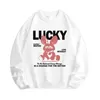 Yryt 400G Women Crewneck Sweatshirts Lucky Rabbit Hoodies Pullover Tröja Comfy Thermal Long Sleeve Fall Fashion Outfit 240307