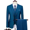 Ternos para homens blazers conjunto elegante casamento de luxo 3 peças negócios formal colete calças casacos completos 240311
