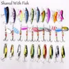 30PcsBag Fishing Lure MinnowPopper Spinner Spoon Hard Mixed Artificial Bait Metal FishingLure Kit 240313