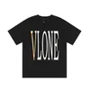 Vlone T-shirt Big "V" Tshirt Men's / Women's Couples Casual Fashion Trend High Street Loose Hip-Hop100% Cotton Printed Round Neck Shirt US Size S-XL 6121