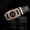 New original leather designer Big buckle men's belt luxury Automatic Buckle belt top fashion mens Genuine leather luxury belt269s