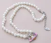 2024Designer Pearl Pendant Necklace, Crystal Water Diamond rostfritt stålhalsband, krage kedja kvinnors bröllopsfest smycken gåvor